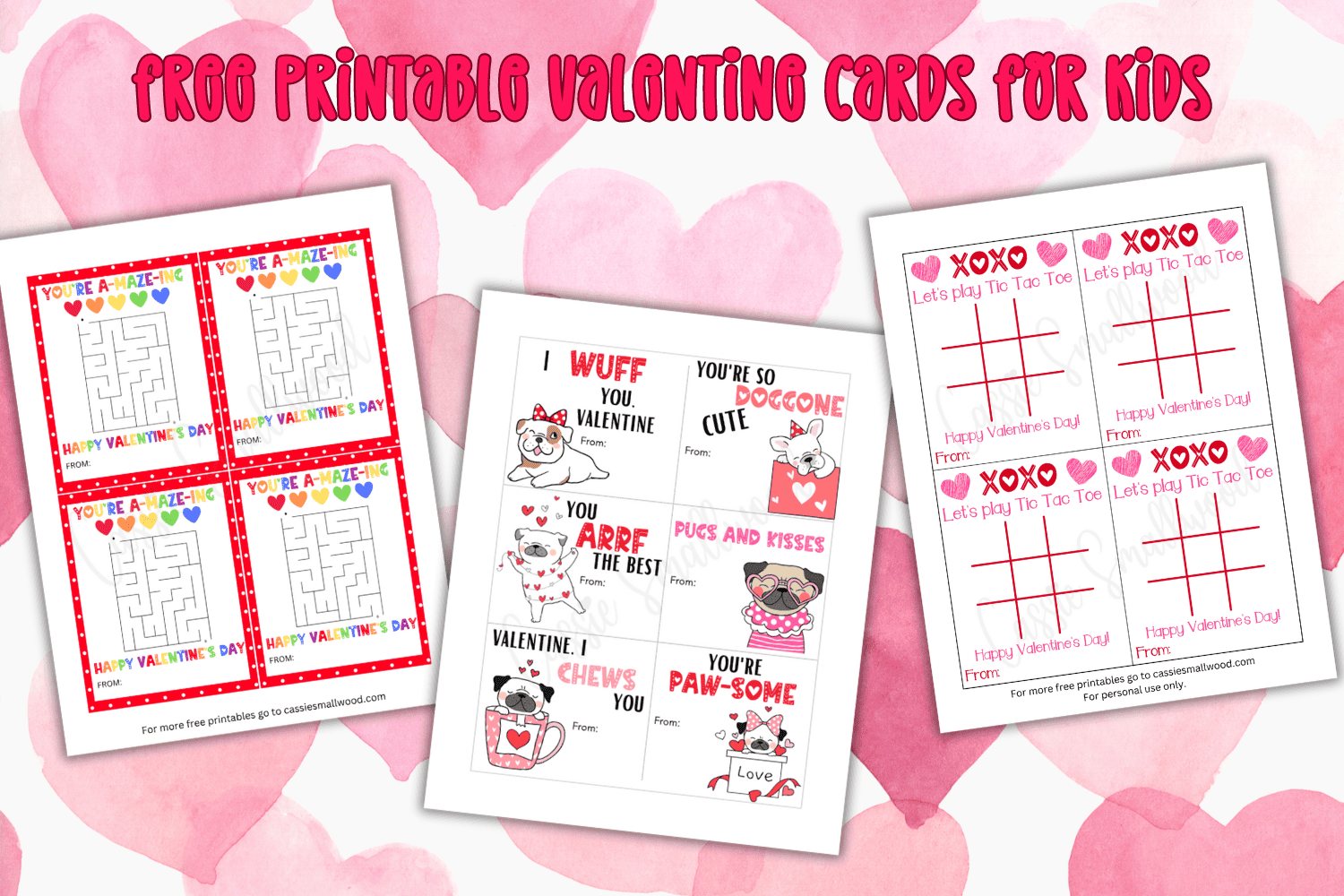 the cutest free printable valentine exchange cards for kids